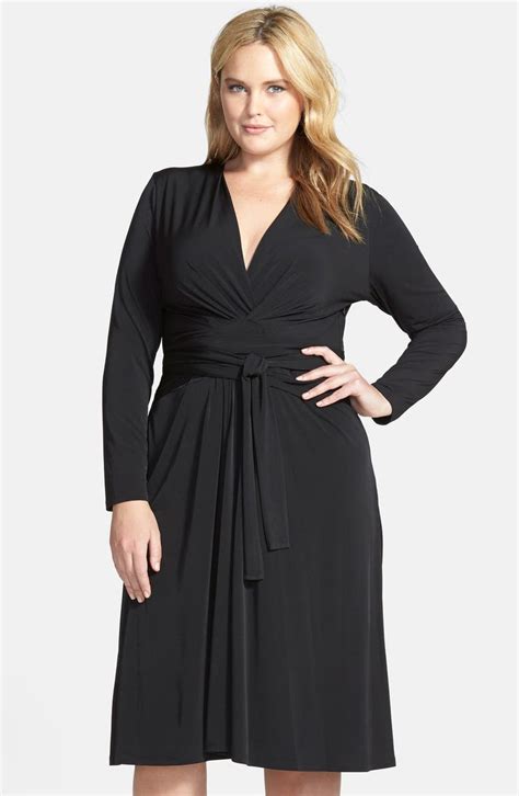 michael michael kors long sleeve faux wrap dress 